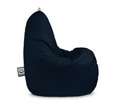 Puff Pera Relax Polipiel para Exterior o Interior Azul Oscuro HAP
