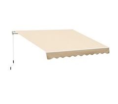 Toldo Manual Retrátil Alumínio, Metal e Poliéster Outsunny 295x245