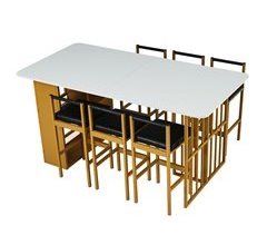 Conjunto de mesas e cadeiras de jantar