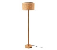 Candeeiro de pé Rochdale 1xE27 60 W madeira/rattan [lux.pro] [lux.pro].