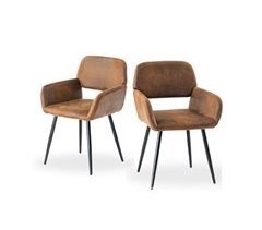 Conjunto de 2 cadeiras de jantar estilo industrial