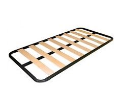Base de cama de tubo de aço com reforço central de álamo