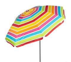 Aktive Guarda-chuva de praia inclinável riscas multicoloridas 220 cm UV50