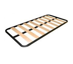 Base de cama de tubo de aço com reforço central e pernas