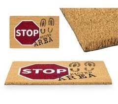 Tapete de entrada em fibra de coco 40x60cm STOP