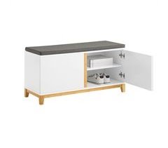 Banco para sapatos com 2 portas FSR117-W SoBuy