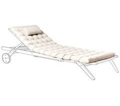 Beliani Almofada de assento para exterior CESANA PREMIUM 56x192