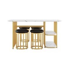 Conjunto de mesas e cadeiras de jantar