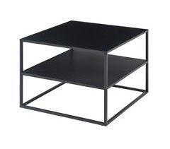 Mesa de centro Solund com 1 prateleira em aço [en.casa] 60x60