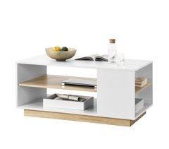 Mesa de centro Trelleborg com prateleira de aglomerado