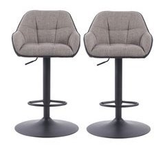 Conjunto de 2 bancos ajustáveis MATEO cinzento