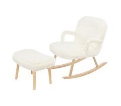 Poltrona de balanço ergonômica de caxemira com apoios de braço
