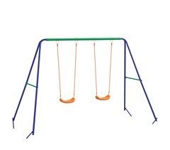 Conjunto Baloiços Aço e polipropileno Outsunny