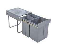 Caixote do lixo extraível Froland capacidade 2 x 10 L + 1 x 20 L