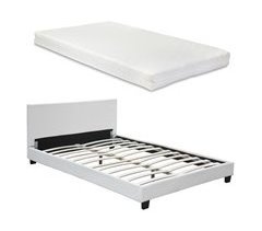 [Corium] Cama moderna em pele sintética Albacete - com colchão 189x210