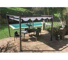 Pérgola DUNIA 220x300x300cm cor cinzento escuro