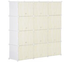 Armário Modular 12 Cubos PP e Aço HOMCOM
