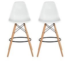 Conjunto de 2 de bancos altos PARIS 107cm 