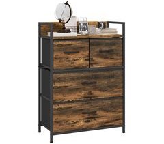 Cómoda de Quarto Tecido não tecido, Aço, MDF HOMCOM