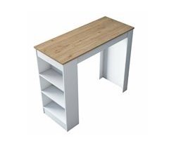 Mesa de jantar com efeito madeira