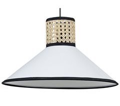 Candeeiro suspenso MANTUA Rattan Branco