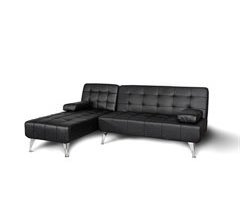 Pack Sofá Chaise Longue + Mesa de Cristal Temperado + 6 Cadeiras