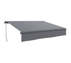 Toldo Manual Retrátil Alumínio, Metal e Poliéster Outsunny 295x200