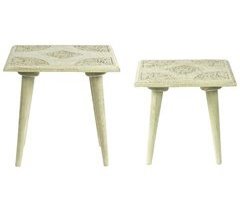 Beliani Conjunto de 2 mesas auxiliares BELIDHA