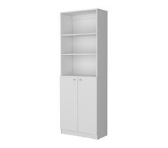 Estante 2P Home 2P Reta em melamina com 2 portas e 3 prateleiras