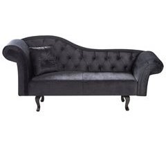 Beliani Chaise longue à esquerda Veludo LATTES