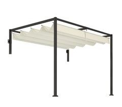 Pérgola de Parede Aço e Poliéster Outsunny