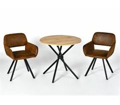 Conjunto de mesa de jantar e 2 cadeiras