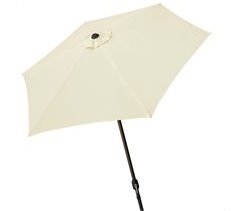 Guarda-sol hexagonal de 250 cm com varão de alumínio de cor creme Aktive Garden