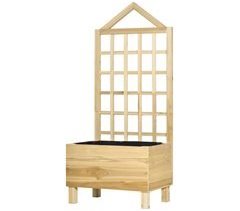 Floreira com Treliça 60x43x147 cm Outsunny
