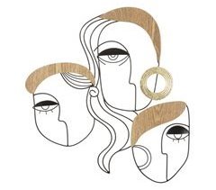 Decoração em Metal e Madeira Faces 3