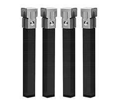 Pacote de 4 pés de metal com grampos para bases de cama 25