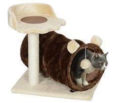 Arranhador para Gatos Melamina de Madeira, Pelúcia e Juta PawHut