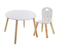 Pacote de mesa e cadeira infantil Douceur com serigrafia