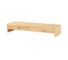 Suporte para monitor Hallstahammar com 2 gavetas em bambu