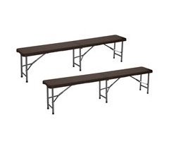 Pack de 2 bancos dobráveis ​​Catering Thinia Home
