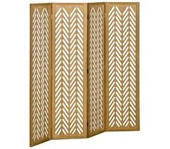 Bimbo de 4 Painéis Madeira Paulownia HOMCOM, casa - decoração