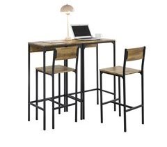 Conjunto de 2 mesas de bar e 2 bancos OGT42-F SoBuy