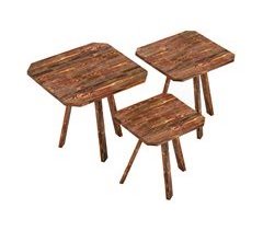 Conjunto de 3 mesas de apoio quadradas Masku [en.casa] 30x30