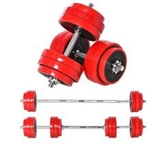 Conjunto de Halteres Metal, PP, Areia de Ferro HOMCOM