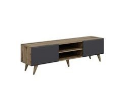 Suporte de TV elegante Grindsted com 2 prateleiras em aglomerado