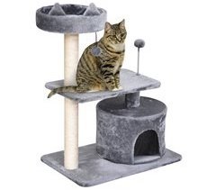 Arranhador para Gatos Aglomerado de madeira, Pelúcia e Sisal