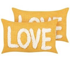 Beliani Almofada decorativa LOVE