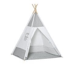 Tenda Tipi Infantil Madeira de Pinho, Poliéster e Algodão HOMCOM