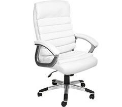 Sillón silla asiento ejecutivo acolchado corrugado blanco _
