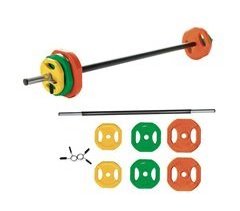 Conjunto de Pesos de Barra - Treino Completo de Força